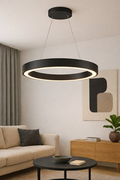 dizano Modern Halka LED Aydınlatma 60cm 4000K Günışığı, Salon ve Ofis, Sıva Ü...