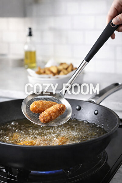 IKEA COZY ROOM - Hjalte Kızartma Kevgiri, Paslanmaz Çelik, 34 Cm