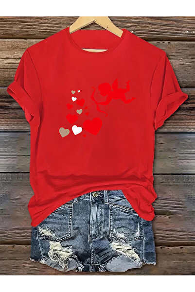 Deocept Couple Combination 1 Piece Valentine's Day Printed Comfortable Fit T-...