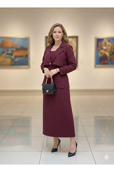 KALDE Beautiful burgundy lycra dress