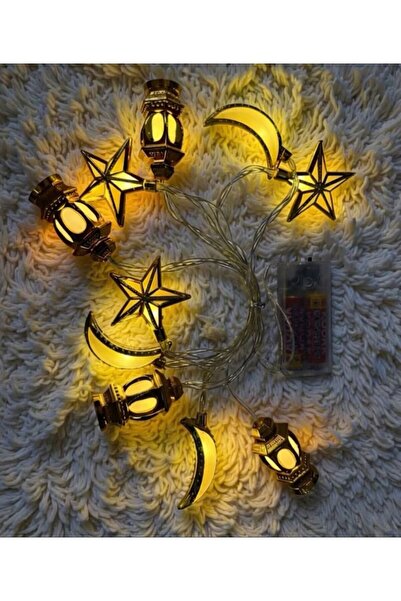 EMKSHOP Kandil Ay Yıldız Temalı 2 Modlu Led ( 2 mt 25 cm )