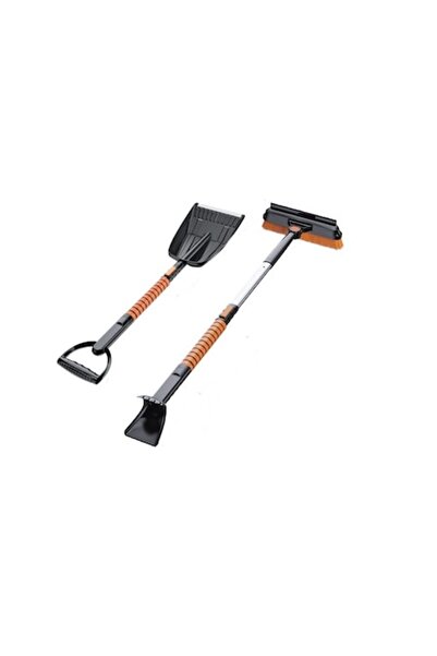 Globalport Retail 5-in-1 telescopic snow shovel with brush and scraper, alumi...