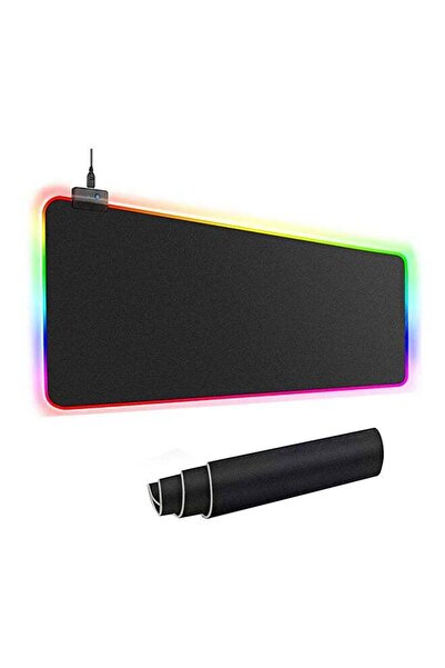 Generic لوحة ماوس كبيرة بإضاءة LED متعددة الألوان