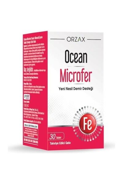 Orzax Ocean Mıcrofer 30 Tablet