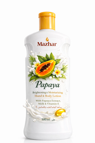 mazhar Papaya 500 ML Soft Touch Vücut Losyonu cilde güzel bir yumuşaklık ve t...
