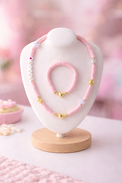 Moonbelle Kız Çocuk Kolye Bileklik Seti