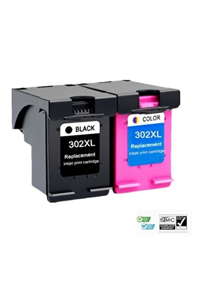 Ulm Cart Set 2 cartuse cerneala compatibile 302XL negru F6U68AE 20 ml + trico...
