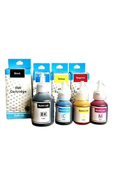 Ulm Cart Set 4 flacoane cerneala compatibila BT6000 115 ml negru+ BT5000 50 m...