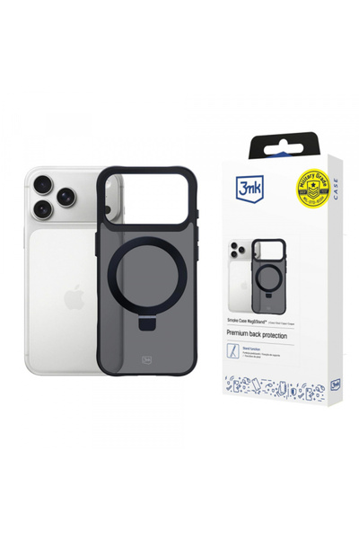 3MK Husa pentru Apple iPhone 17 Pro, 3MK, Smoke MagStand, Neagra