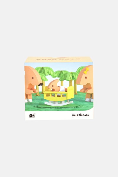 Halftoys Baby Dino 3D Magnetic Puzzle, Orange Combo