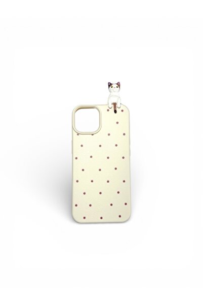 Mopal iPhone 13/14 Uyumlu 3d Oyuncaklı Puantiye Kedi Tasarımlı Esnek Silikon ...