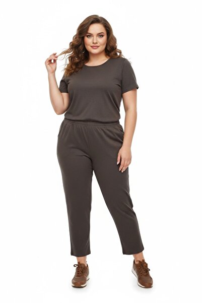 BAGLAN Pantaloni elastici pentru femei cu buzunare BGL-ST03338