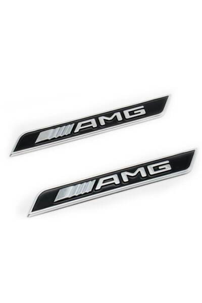 AMG Set de 2 embleme, negre pentru aripi Mercedes