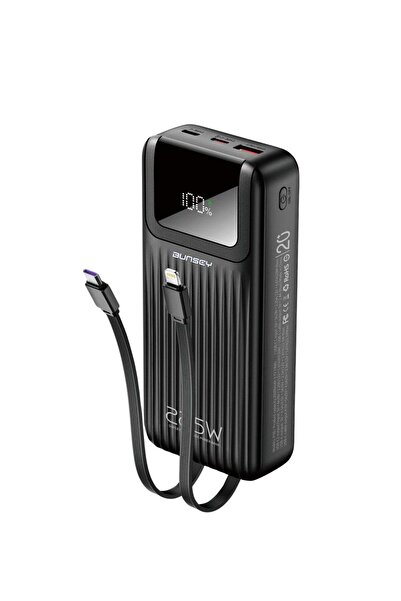 bunsey باور بانك بسعة 20000 مللي أمبير/ساعة وشحن سريع بقدرة 22.5 واط