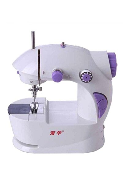 Generic ماكينة خياطة منزلية صغيرة بيضاء/بنفسجية