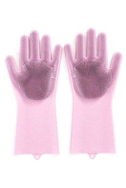Generic Pair Of Anti-Abrasive Cleaning Glove Pink 35cm