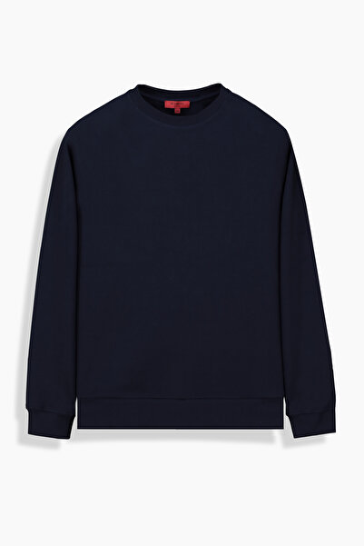 Sarar İNTERVİEW O Yaka Lacivert Casual Sweatshirt