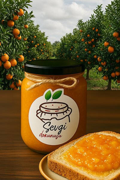 Sevgi Dokunuşu Organik Ev Yapımı Doğal Portakal Reçeli 660gr Katkısız, Yoğun ...