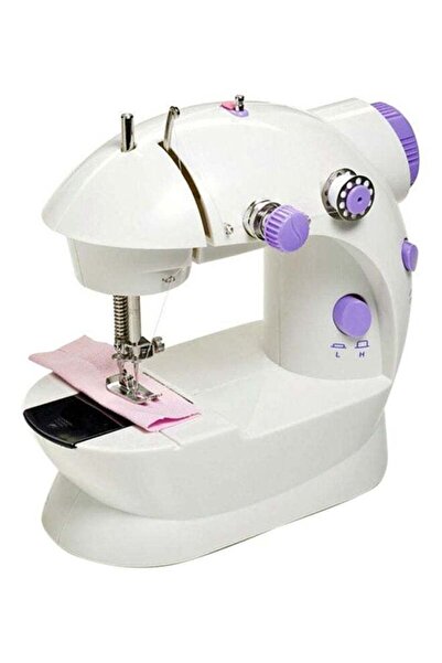 Generic Portable Mini Sewing Machine White/Purple