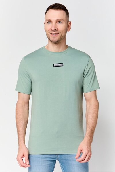 Karl Lagerfeld تي شيرت رجالي برقبة دائرية وأكمام قصيرة وشعار العلامة التجارية...