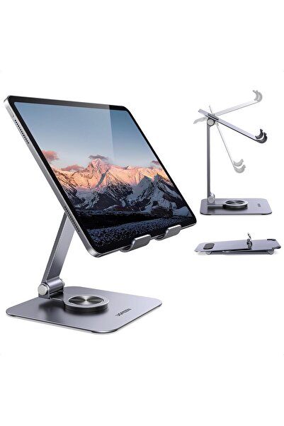 Generic يوجرين حامل آيباد المعدني القابل للدوران 360 درجة وحامل الهاتف وتابلت...