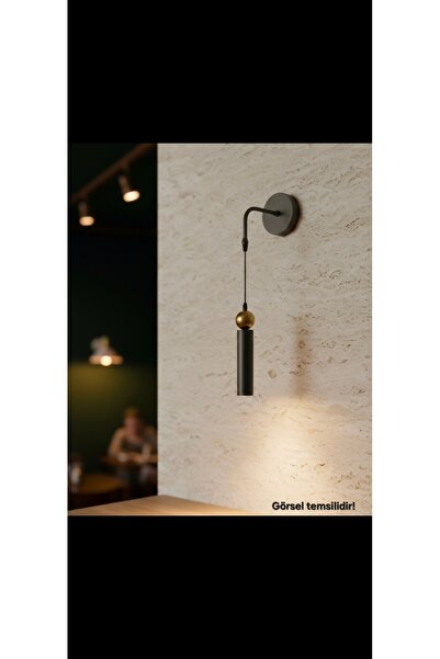 Bozyaka Aydınlatma Sparg Single Decorative Black-Antique Finish Wall Sconce (...