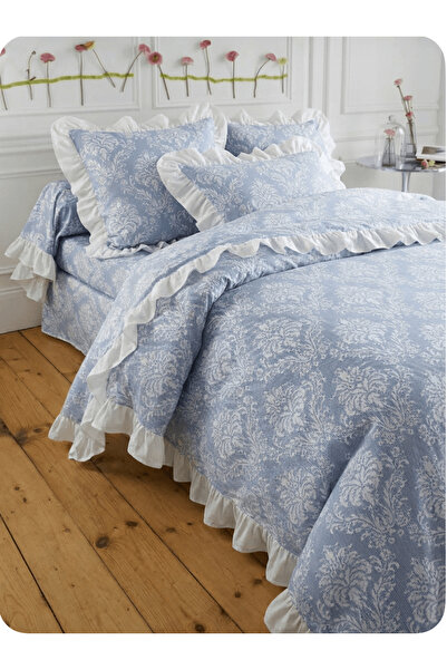 By Masuaa Double Ruffled Bedding Set and 2 Ruffled Pillowcases | |   Without ...