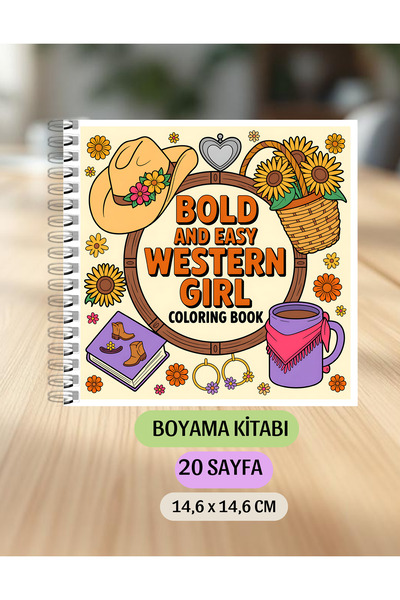VORACRAFT Boyama Kitabı, Western Girl Coloring Book KU0031