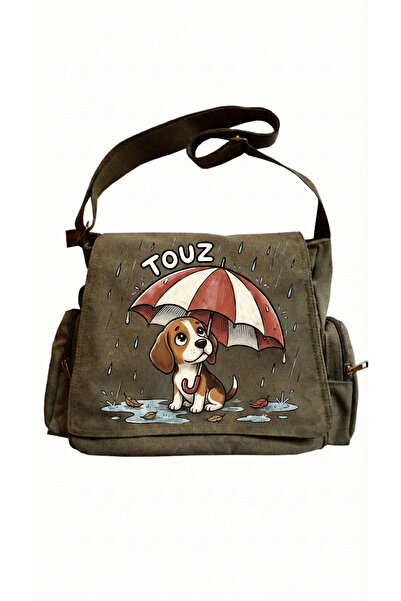Touz Moda Cute Dog Printed Unisex Messenger Bag