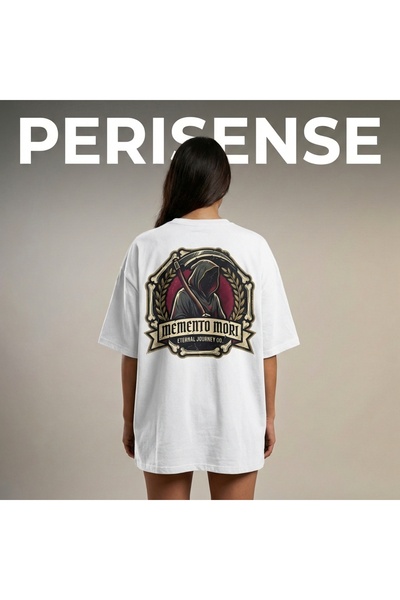 YRN COLLECTION Tricou oversize unisex din bumbac pieptănat premium, cu imprim...