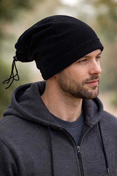 gigigiyim Black Fleece Neck Collar and Beanie