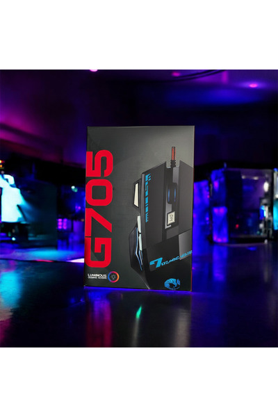 BATEGEN G705 Gaming Oyuncu Mouse 7D Tuşlu Rgb Işıklı Optik Ergonomik Oyuncu M...