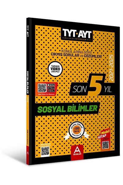 A Yayınları 2021-2025 AYT-TYT Sosyal Bilimler Konu Konu Çıkmış Sorular 2026 M...