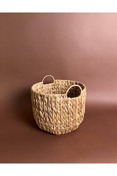 KUK PEYZAJ Liva Hasır Sepet Saksı – El Örgüsü Doğal Form