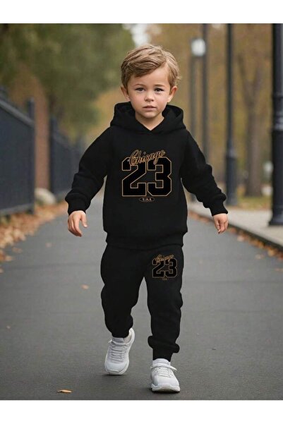 SVART WEAR 23 Σετ παιδικής φόρμας με στάμπα και κουκούλα