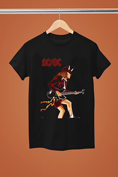 MAGORS TRIUC ROCK ACDC IMPRIMAT BUMBAC Mâneci scurte