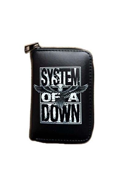 Metal Giyim System of a down Printed Black Wallet