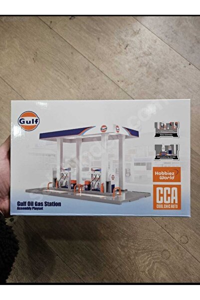 aksooytoys 1/64 Ölçek Gulf Benzin İstasyonu Diorama Maketi