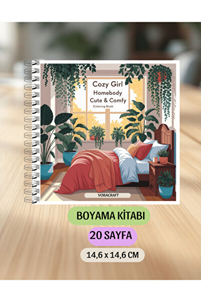 VORACRAFT Boyama Kitabı, Cozy Girl Coloring Book KU0038