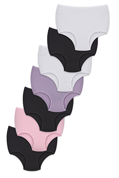 KoNFoRX Women's Panties High Waist 7 Pack - Everyday Use, Cotton, Underwear D...