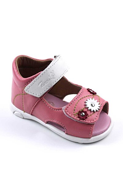 tino Sandals for children, FIRST STEPS, made of natural leather 1829-PINK/WHITE