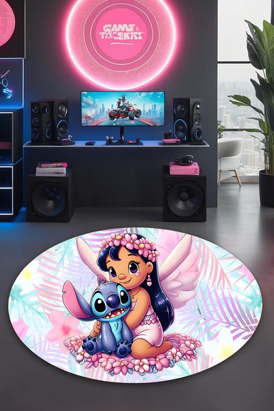 Reyhani Stiç s3 Yuvarlak Desenli Kaymaz Taban Makinede Yıkanabilir Banyo Gamı...