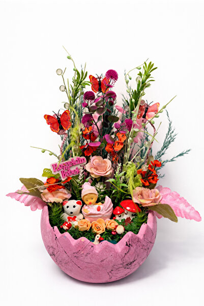 akland Masal Bahçesi | Hoşgeldin Bebek Özel Tasarım Teraryum (Pembe)