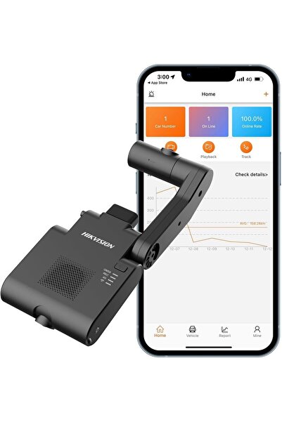 Hikvision Dash Cam 4G, Full HD, Dual Cameras, Infrared Interior Camera, App, ...