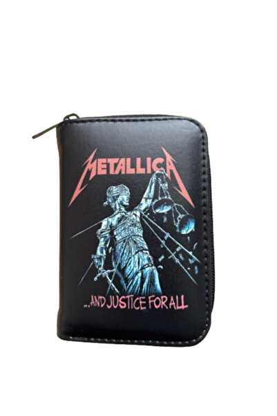 Metal Giyim Metallica and Justice for All Printed Black Wallet