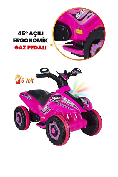 Aruba Akülü Araba Atv 6 V Safari Pembe
