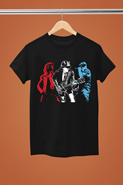 MAGORS TRIUC ROCK ACDC IMPRIMAT BUMBAC Mâneci scurte