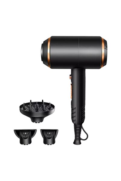 OEM Uscator profesional,negru/aramiu,23x13,5x8 cm,2 duze cu 1 difuzor mare, s...