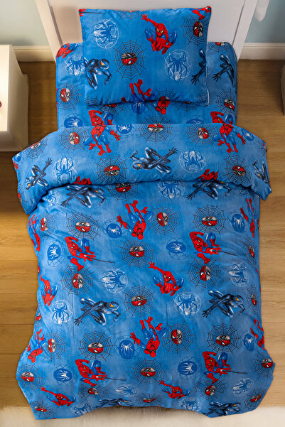 Magnolia Spiderman Patterned Single Duvet Cover Set 160X220 - Elasticless Fit...