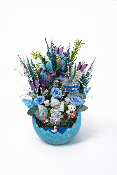 akland Masal Bahçesi | Hoşgeldin Bebek Özel Tasarım Teraryum (Mavi)